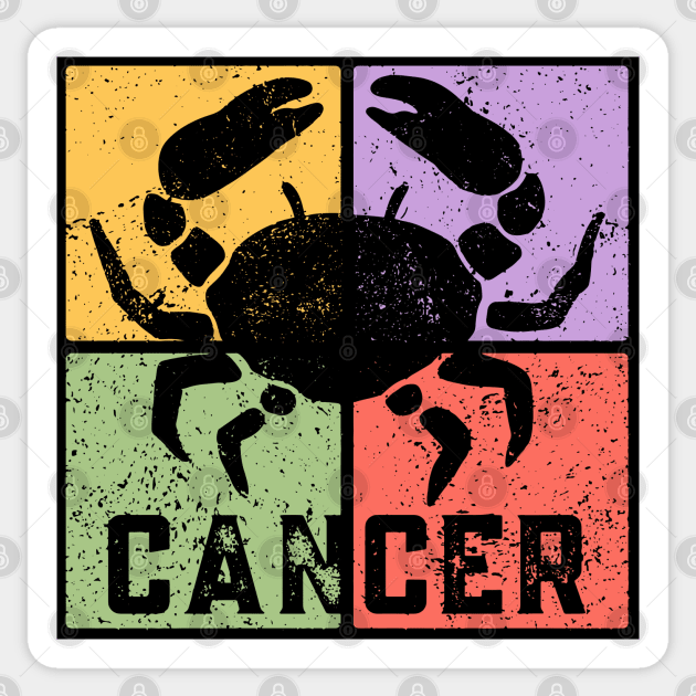 Cancer Zodiac Art - Crab Symbol Artwork Sticker by TuncGK